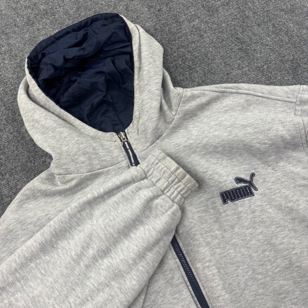 Puma Reversible Hoodie Jacket 2XL Gray Navy St. Louis Rams NFL Vintage Men's